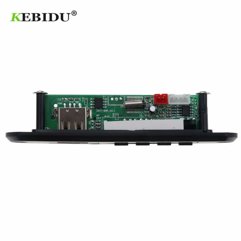 Kebidu 5 в 12 В MP3 модуль декодер плата USB AUX 3,5 мм WMA FM TF радио аудио с дистанционным музыкальным динамиком для автомобиля