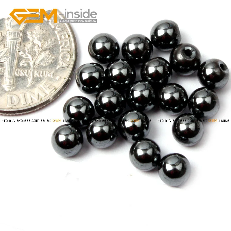 10 шт. бусины из гематита 4 12 мм|hematite beads|stone beadsbeads for jewelry making |