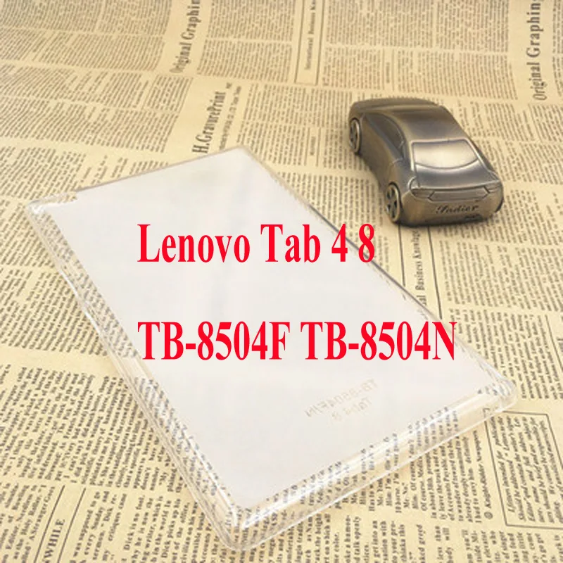TPU Ультратонкий Мягкий силиконовый чехол для lenovo TAB 4, 8, 8,0 дюймов, задняя крышка для lenovo TAB 4, 8, TB-8504F, TB-8504N, чехол для планшета+ пленка+ ручка - Цвет: TPU