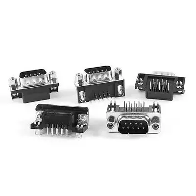 5 шт. DB9 9Pin правый угол на печатных платах разъем штекер|plug male|plug connectorplug m |