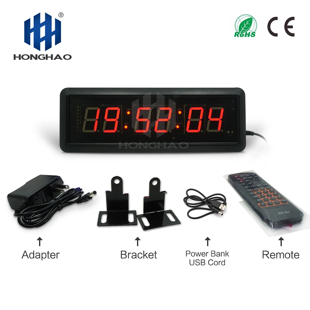 

Honghao LED Countdown Timer Wall Clock Real Time Clock For Meeting Match Countdown Display
