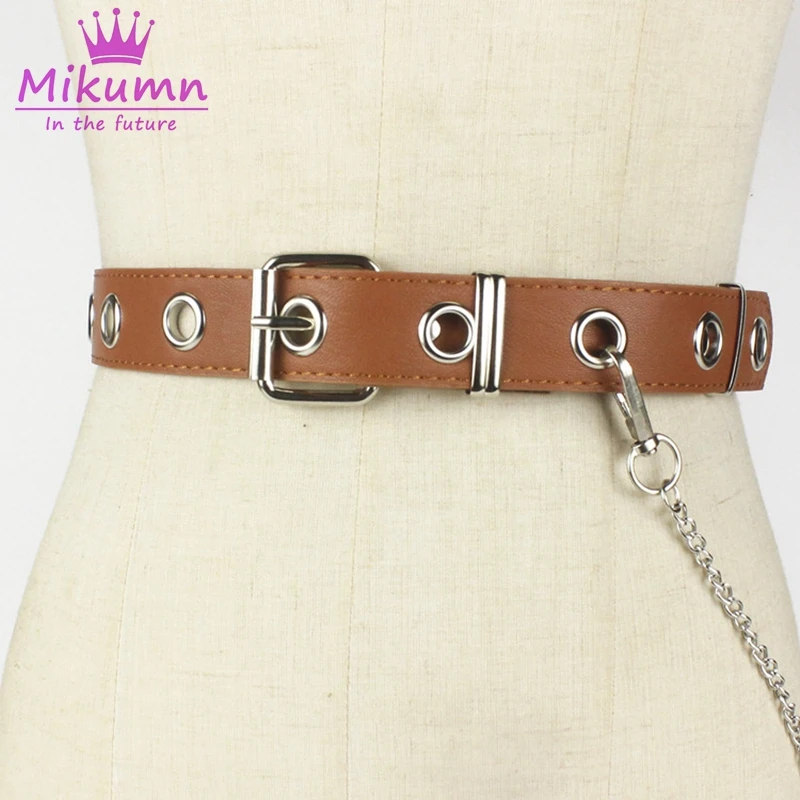 Модные кожаные ремни в стиле панк хип хоп для мужчин и женщин популярные цепи