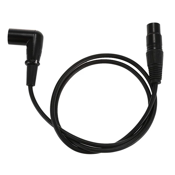 Black Прямой угол между штыревыми и женскими XLR кабель, провод для микрофона, DMX сигнальный провод шнур для равновесия/микшера/усилителя(1 метр = 3,2 - Цвет: Black