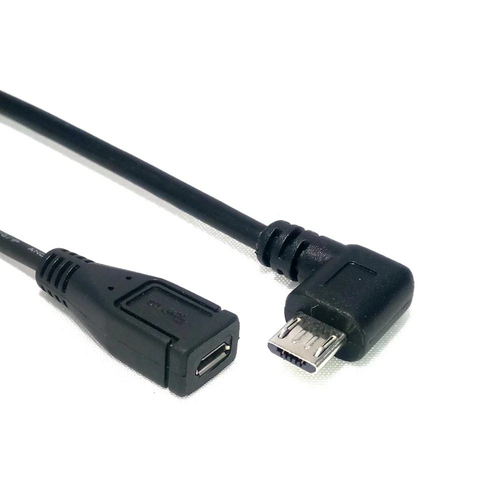 Right 90 градусов вверх и вниз и влево и правый угол 5Pin Micro USB штекер к женскому m/f УДЛИНИТЕЛЬ для синхронизации данных кабель для зарядки 25 см - Цвет: Right