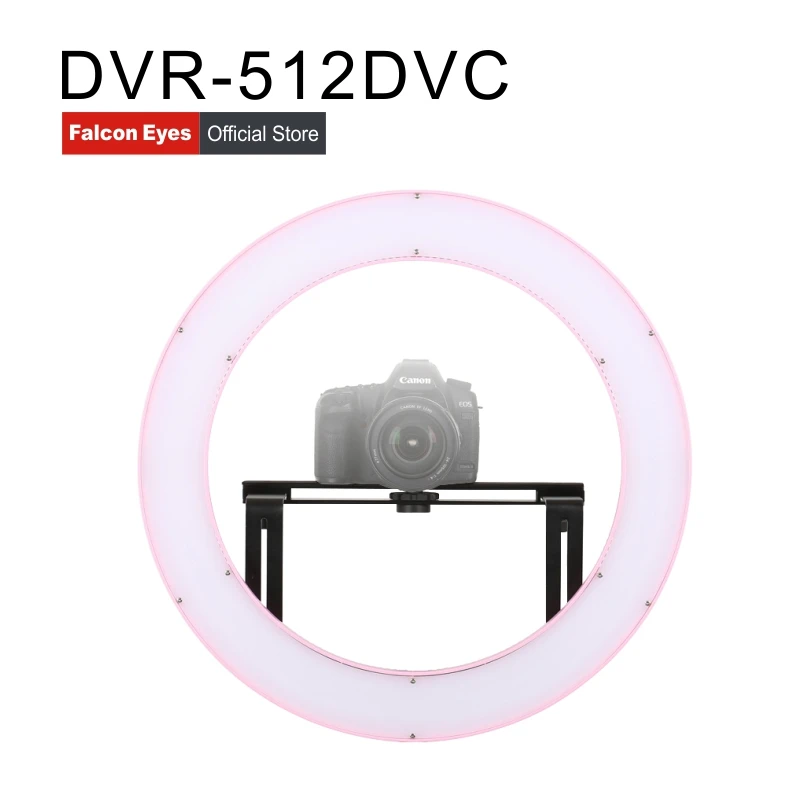 

FALCON EYES LED Light Ring 31W Studio/Film/Makeup Fotografia Continuous Lighting Selfie Lamp Youtube Video Live DVR-512DVC Pink