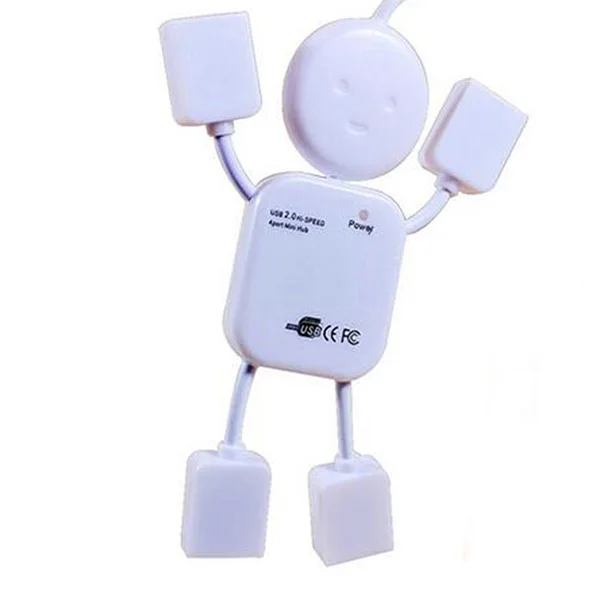 Mini Lovely White Human Doll Shape High Speed USB 4 port s Hub для ПК компьютера ноутбука|4 hub|usb hubport hub |