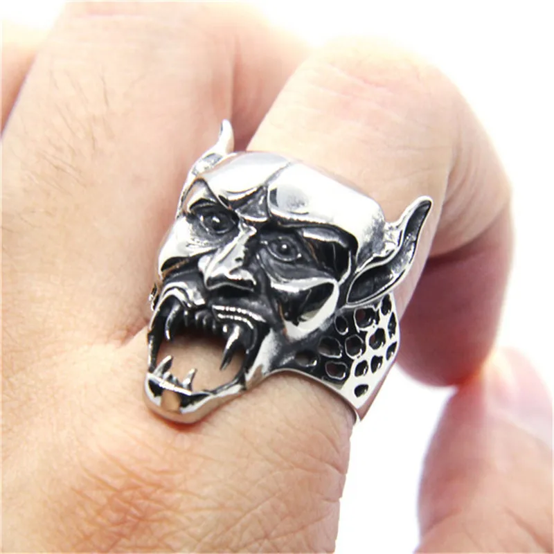 Rany&ampRoy Newest Hollow Out Skull Ring 316L Stainless Steel Jewelry Fashion Punk Style Ghost | Украшения и аксессуары