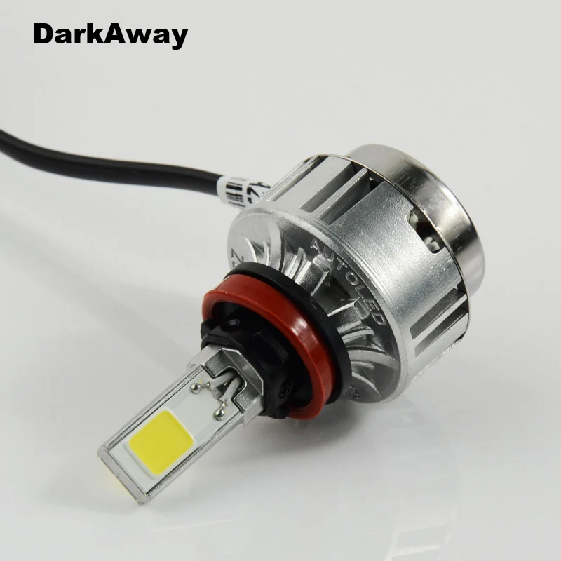 Plug & Play светодиодный HB4 Автомобильные фары 66 Вт 6000lm COB H11 H7 H8 H9 HB3 лампа