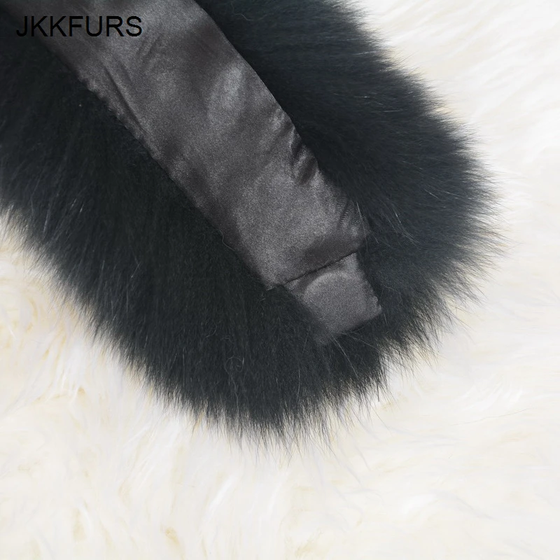 JKKFURS Магнитный воротник из 2019 натурального Лисьего меха женский модный стиль