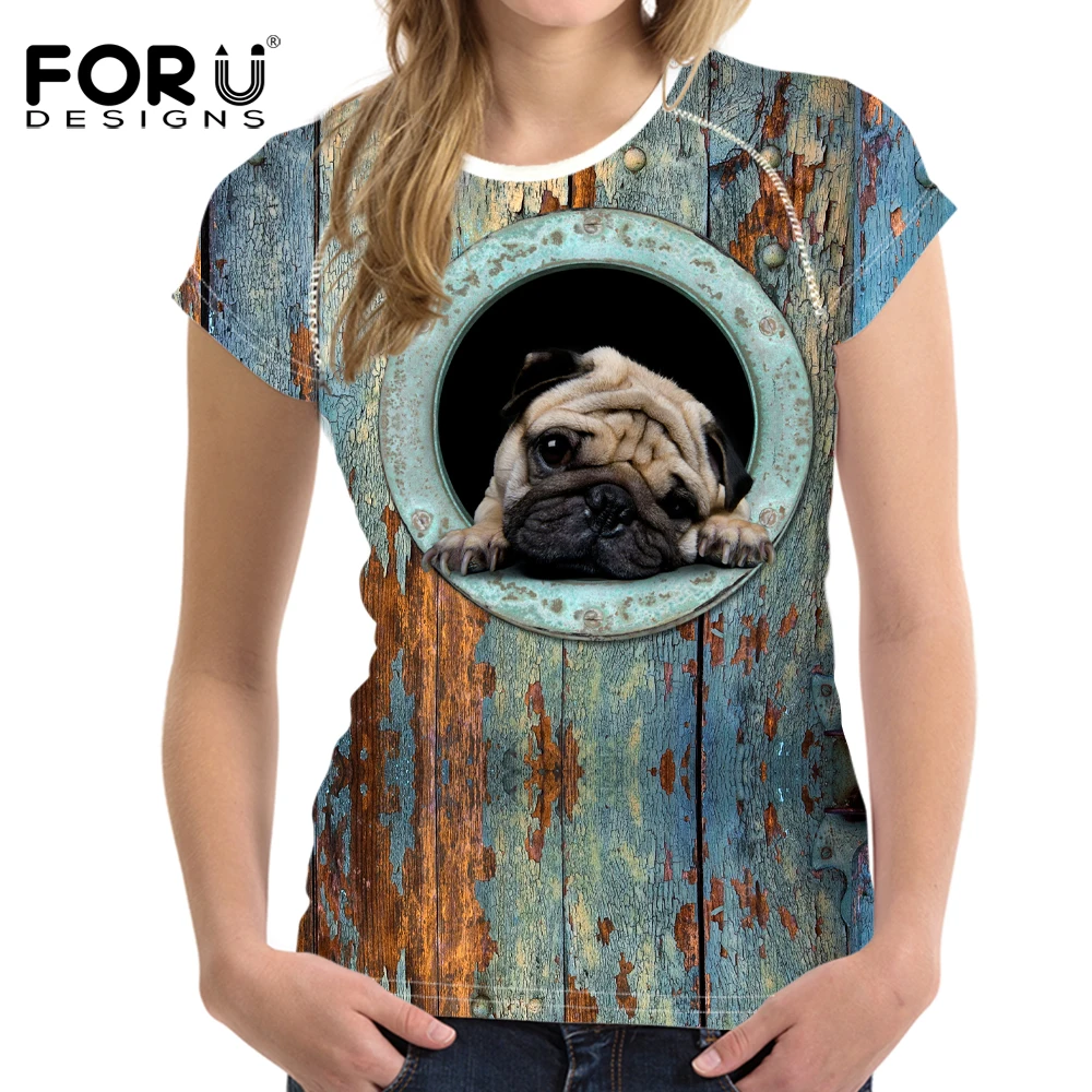 Футболка FORUDESIGNS для женщин новинка 2018 летняя футболка в стиле Харадзюку С 3D