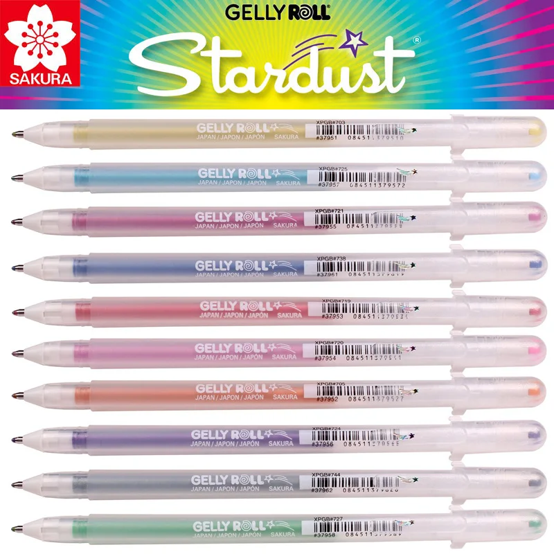 Sakura Gelly Roll Art Marker Stardust Galaxy блестящие цвета гелевая чернильная ручка яркое