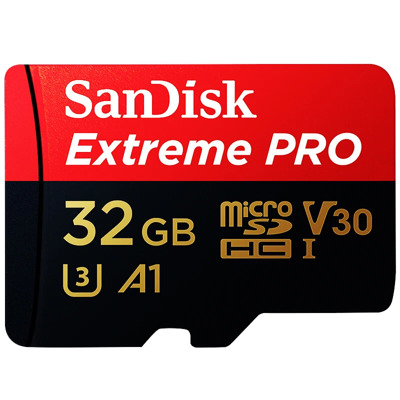 32 Гб Карта памяти SanDisk Extreme Pro Micro SD карта 32 Гб 64 Гб 128 Гб microSDHC/microSDXC UHS-I C10 U3 V30 A2 TF карта для дрона камеры - Емкость: 32 Гб