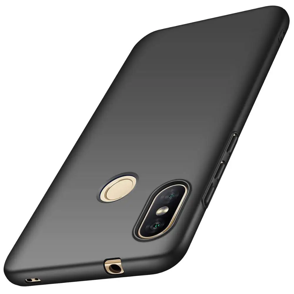 Чехол для Xiaomi Redmi Note 6 pro, Жесткий ПК, тонкий матовый защитный чехол для задней панели, чехол s для Xiomi Redmi 6A 6 pro Note6, чехлы для телефонов - Цвет: Черный
