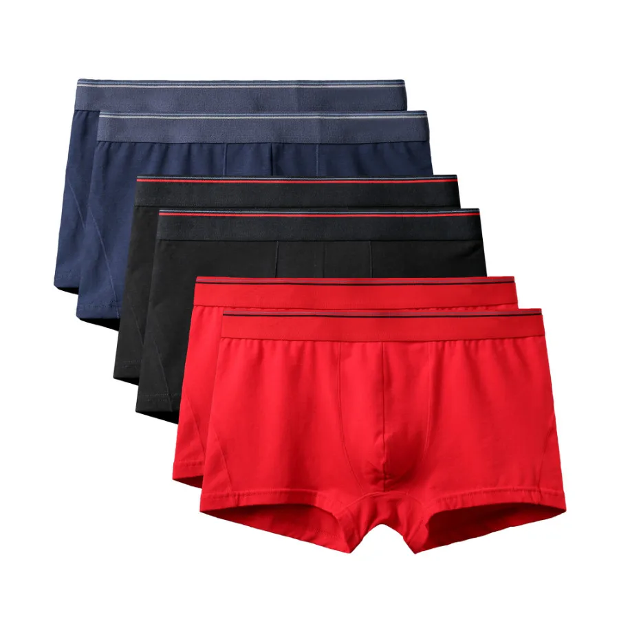 6Pcs A2425 Mix D36 6 шт./лот Лидер продаж мужские шорты-боксеры, сексуальное хлопковое Для мужчин нижнее белье большого размера Для мужчин s нижнее белье, мужские трусы шорты u-образной выпуклостью спереди, 6XL - Цвет: 6Pcs A2425 Mix D36