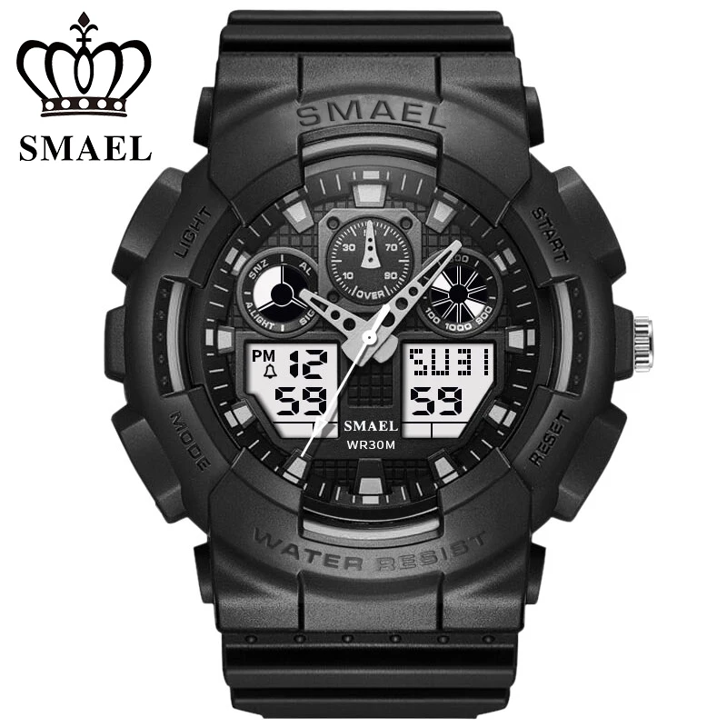 Часы SMAEL Мужские Цифровые в стиле G-shock спортивные аналоговые Кварцевые