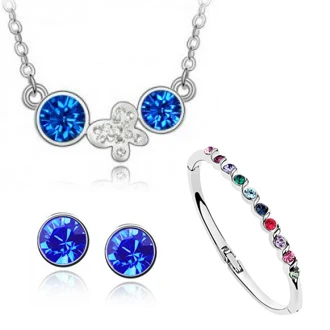 Женский ювелирный комплект из колье серёг и браслета|jewelry sets for women|costume jewelry setfashion