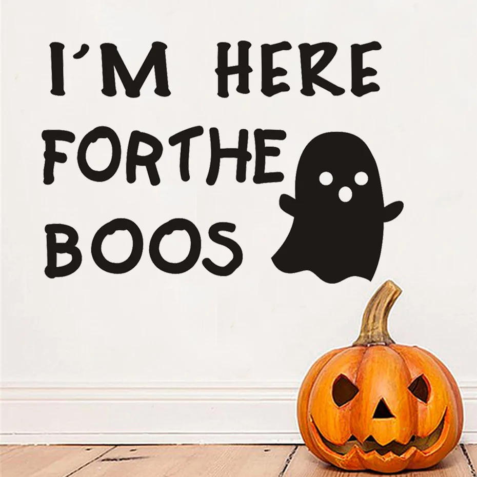 Я здесь для Boos Ghost вечерние Хэллоуина Современный домашний декор настенные