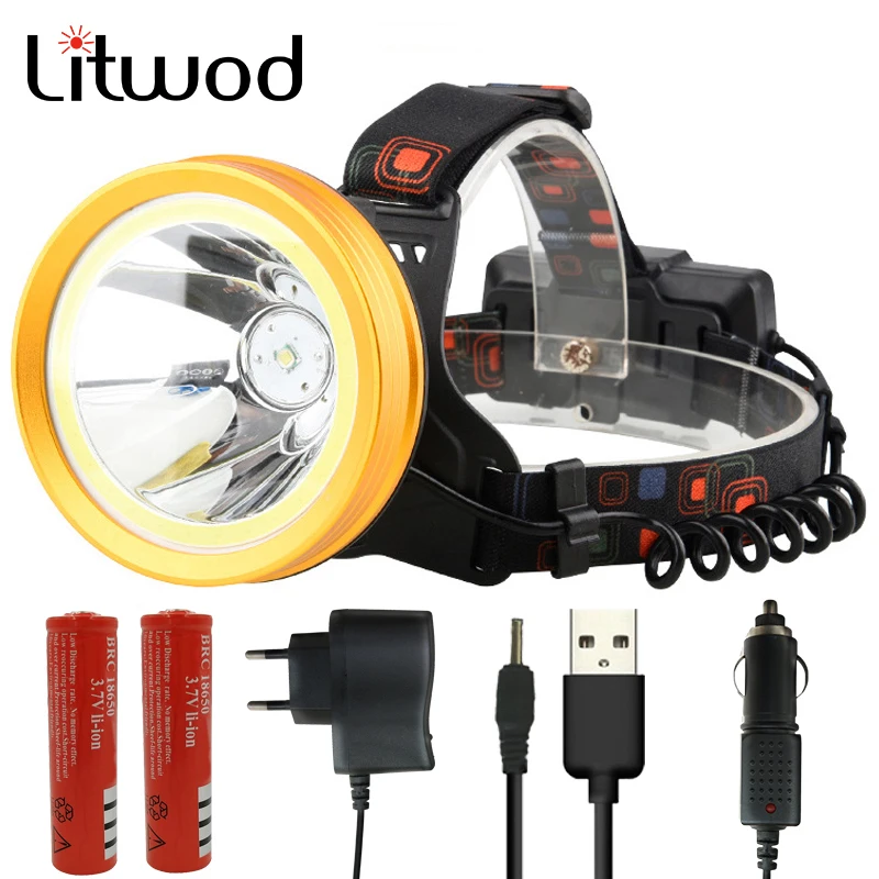 Светодиодный налобный фонарь Litwod Z20136 CREE XHP50 XM L T6 COB 18650 аккумуляторные батареи