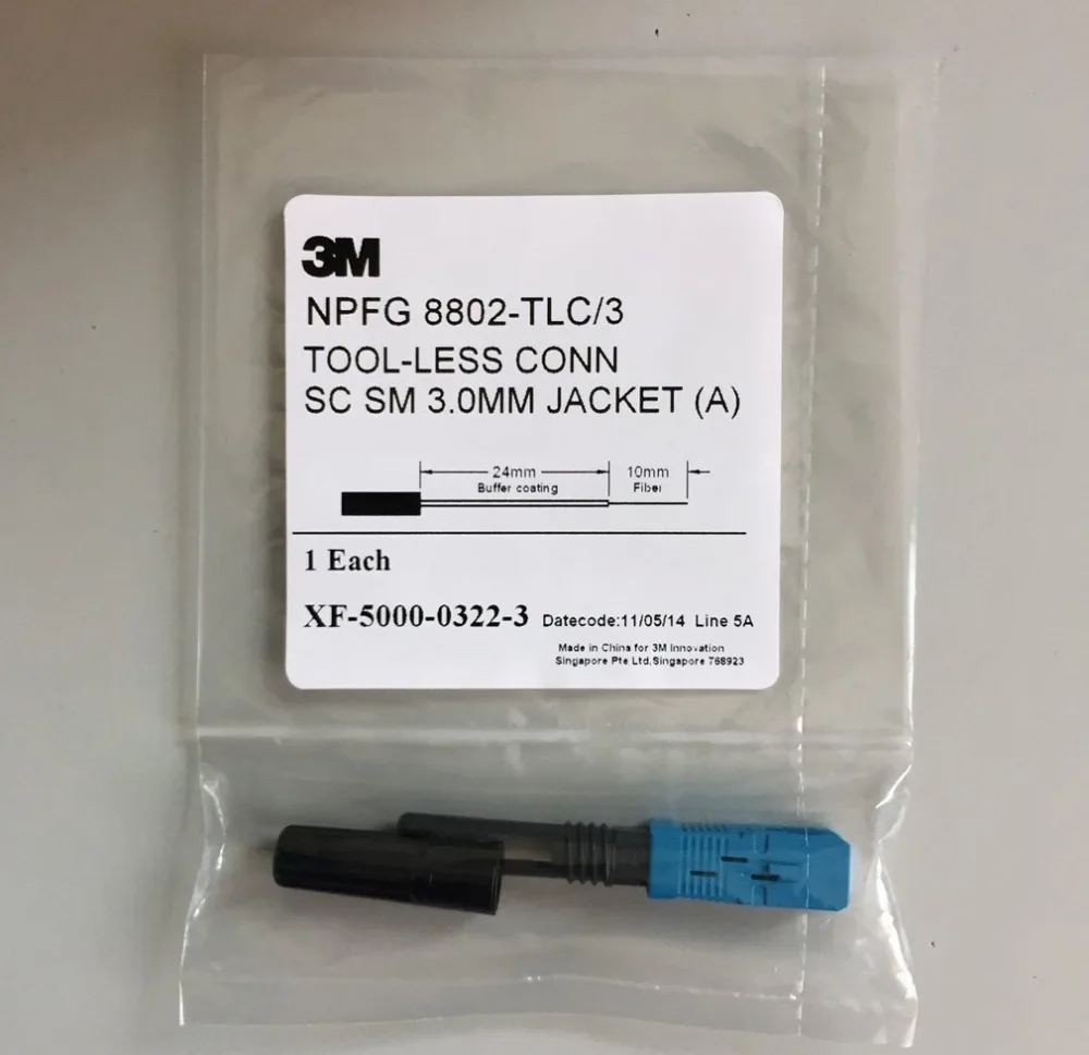 100 шт./лот NPFG 8802-TLC/3 безинструментальный CONN SC SM 3 0 мм куртка A XF-5000-0322-3 быстрый разъем