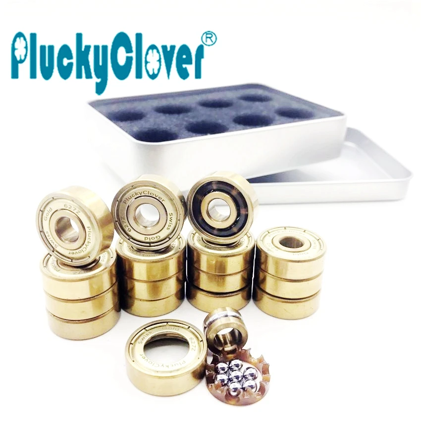 16 шт. 627z PluckyClover Швейцарский Золотой ABEC 9 подшипник скутер Quad роликовые скейты