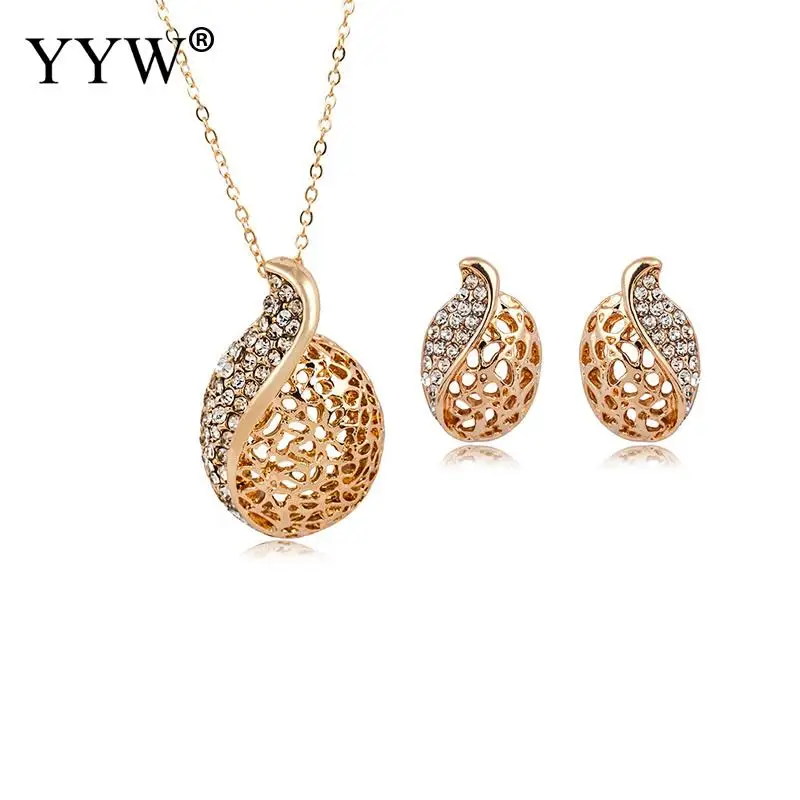 YYW 2019 New Fashion Hollow Love Miss You Earrings Necklace Jewelry Sets Classic Wedding Dress For Lover Gift | Украшения и