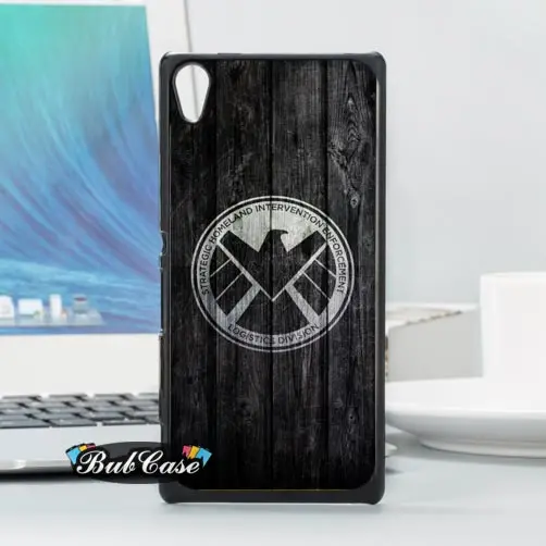 Агенты щит рисунок древесины печать чехол для Sony Xperia Z5 Z4 Z3 компактный Z2 Z1 Z T3 T2 с3 с
