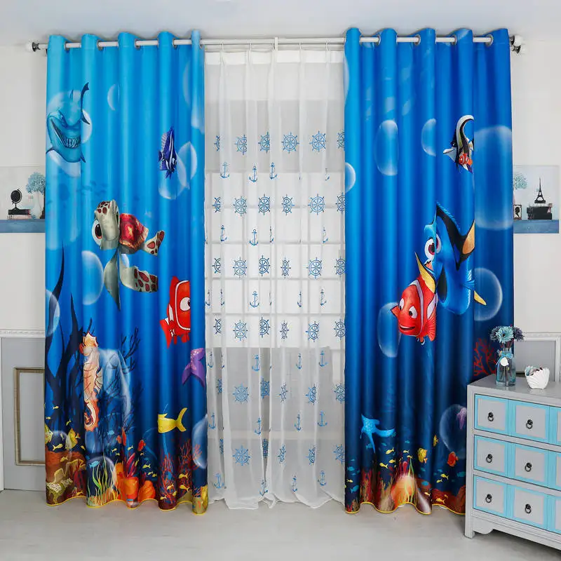 Пользовательские детские занавески для окна гостиной спальни сетчатая