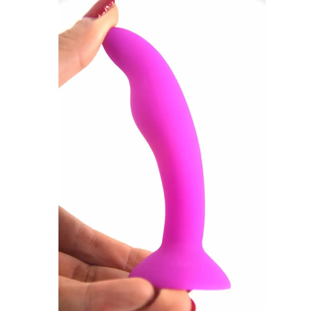 Силиконовая Анальная пробка с присоской гладкая сенсорная без вибрации G spot