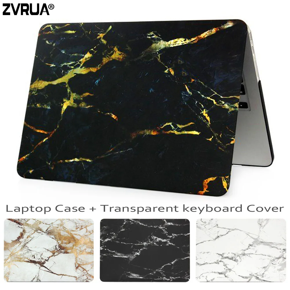 ZVRUA Marble Laptop Case for Macbook Air Pro Retina 11 12 13.3 15 inch New Mac Book 13 with Touch Bar +Keyboard Cover | Компьютеры и