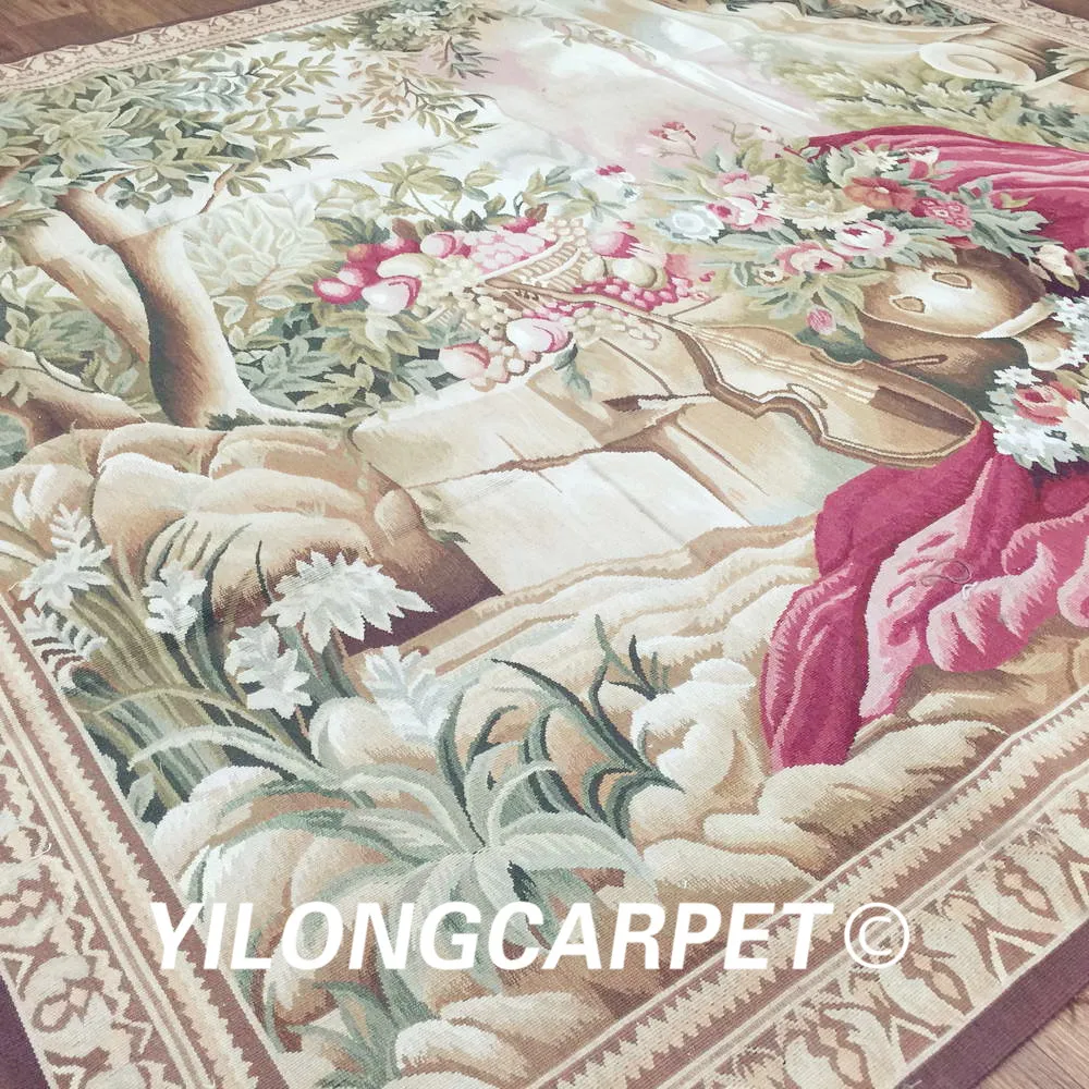 Yilong 5 7 'x 6 6' настоящая Картина гобелен настенный подвесной из чистой шерсти
