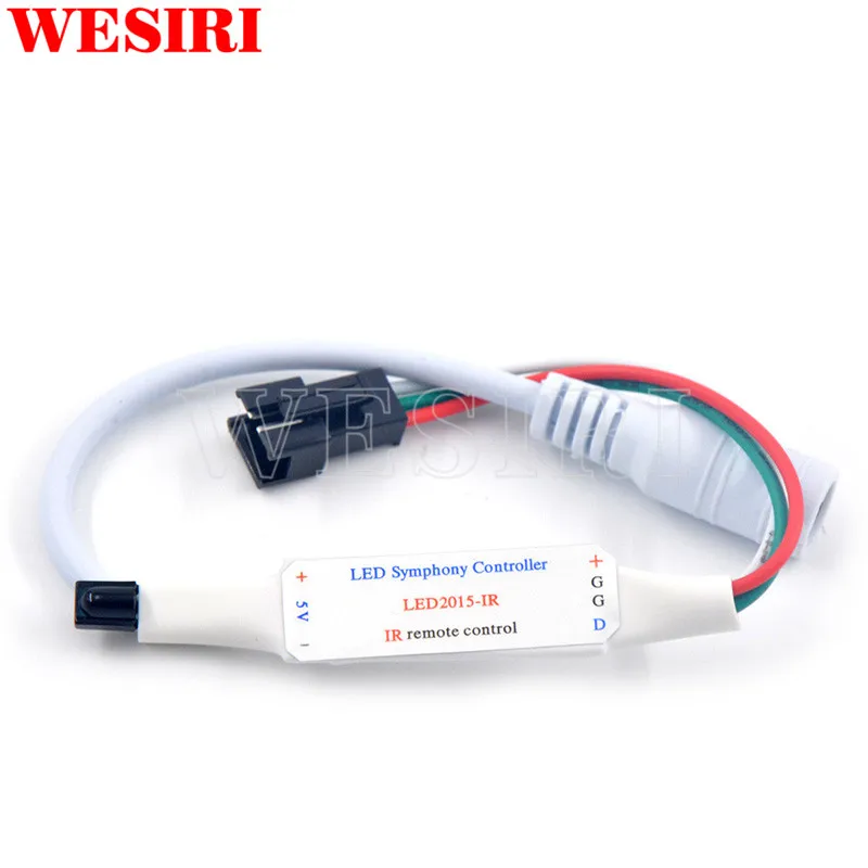 Светодиодный цифровой контроллер RGB 5-24 В WS2812B WS2811 мини-инфракрасный светодиодный