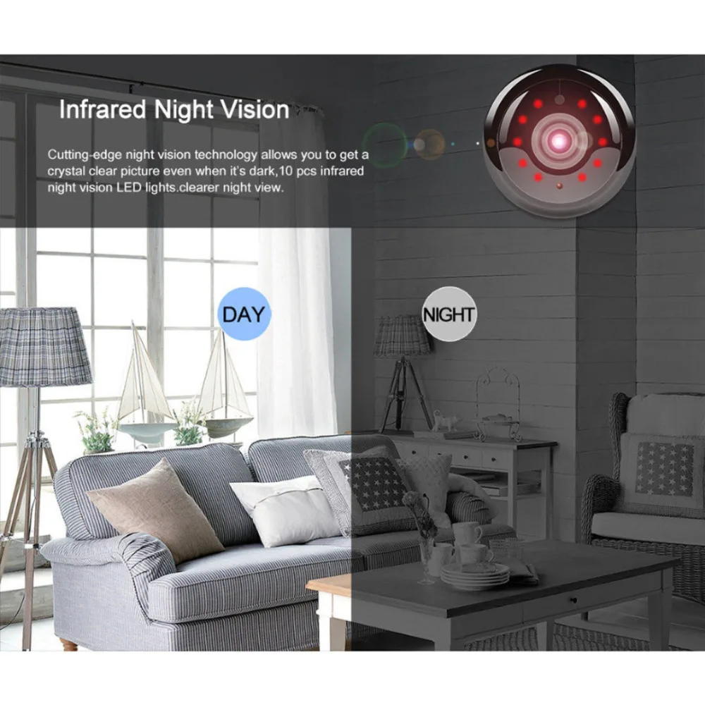 Отель ELAF Беспроводной IP Камера HD Mini Wi Fi сети P2P Видеоняни и радионяни 720 P ИК Ночное