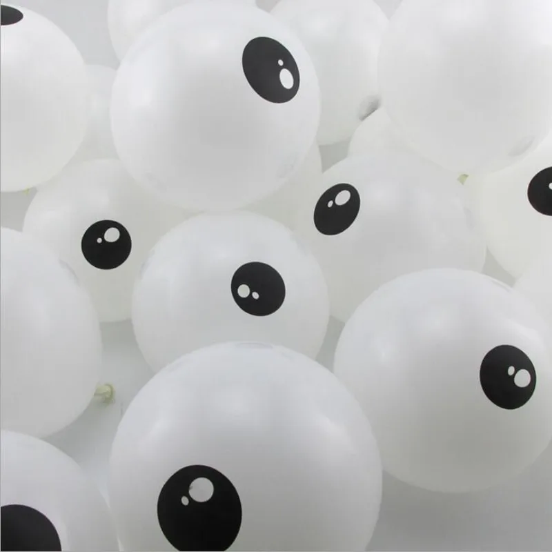 

5 inch White Octopus eye balloon100 pcs/lot eye shape Balloon modeling kids toys Birthday party High-quality