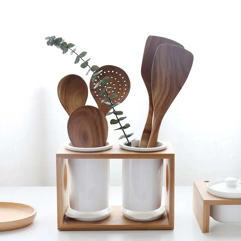 Однотонная деревянная посуда лопатка для еды искусственная кухонная утварь|kitchen