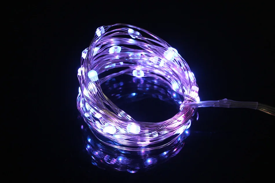 5 В USB Сказочный светильник RGB светодиодный гирлянда 5 м 50 светодиодный Рождественский гирлянда открытый светодиодный светильник s украшение вечерние свадебные праздники+ 24Key пульт дистанционного управления