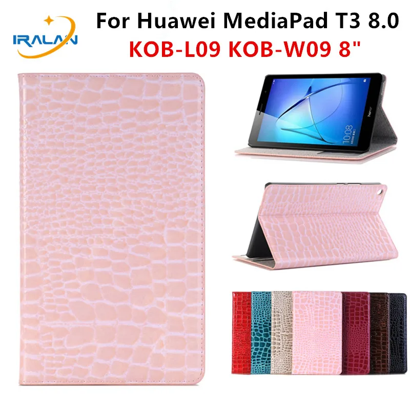 Роскошный ПУ крокодиловая кожа Чехол подставка для Huawei MediaPad T3 8 0 KOB-L09/W09