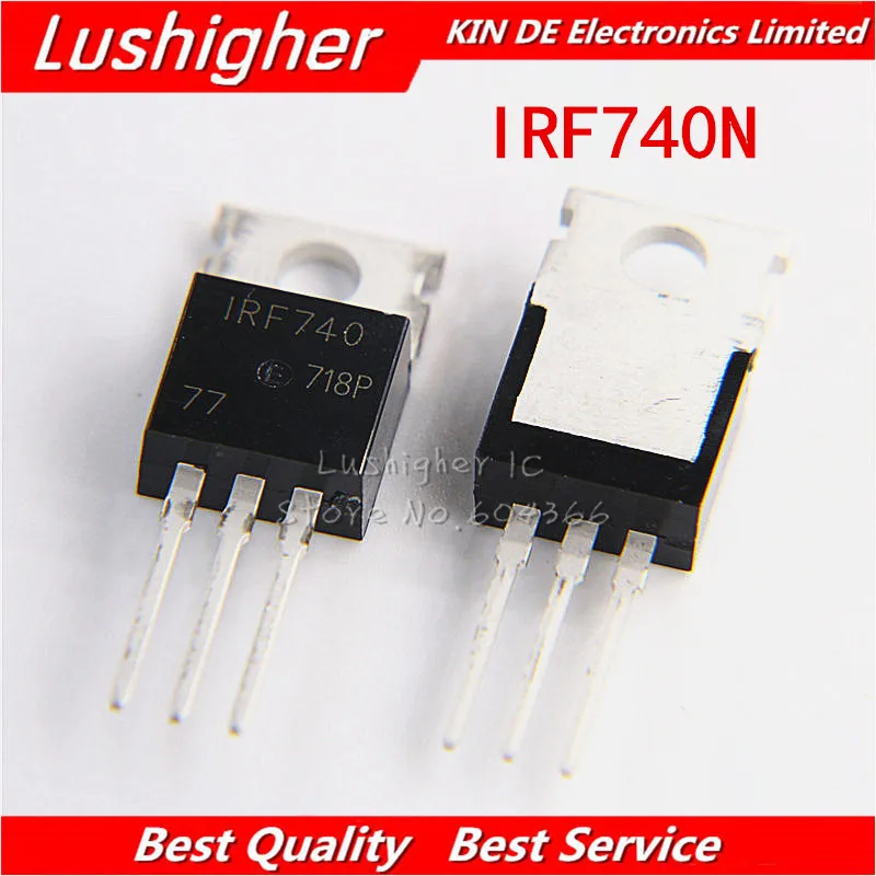 10 шт. транзистор IRF740PBF TO-220 IRF740 TO220 N-Channel Power Mosfet | Электронные компоненты и