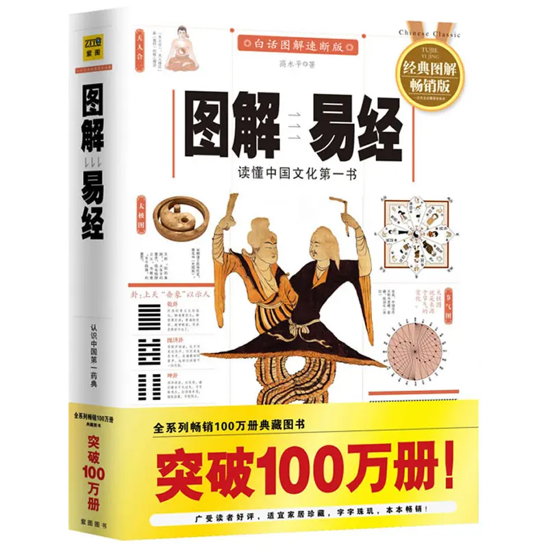 Illustration of the Book of Changes Master Chinese traditional culture book classic Philosophy divination fengshui entry books enigma the cross of changes [lp]