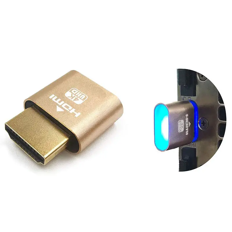 VGA адаптер виртуального дисплея HDMI 1 4 DDC EDID пустышка разъем эмулятор отображения
