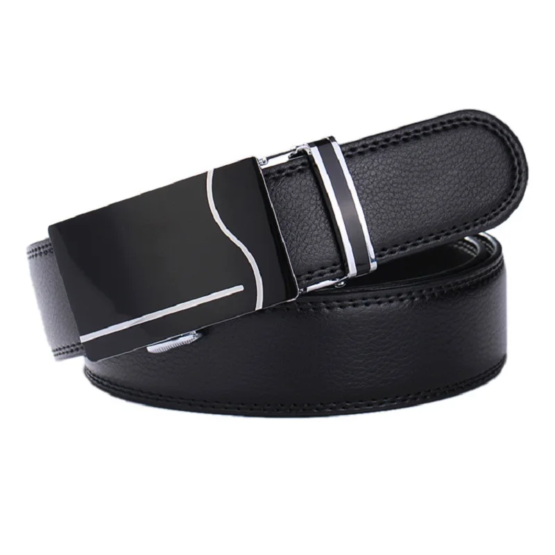 Модные дизайнерские кожаные ремни для мужчин ремень с автоматической пряжкой