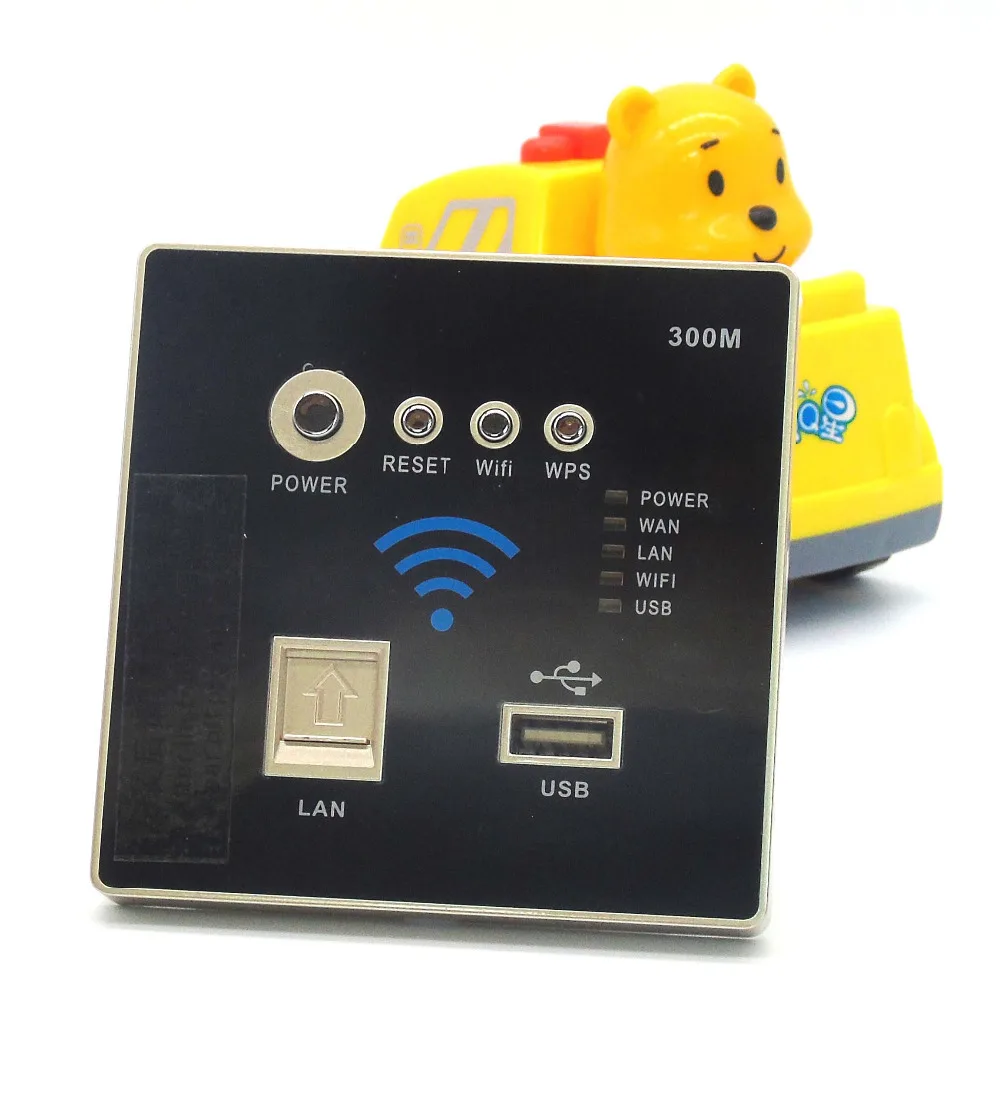 Настенный встроенный 300mbps разъем 3G Wifi беспроводной AP маршрутизатор USB зарядное