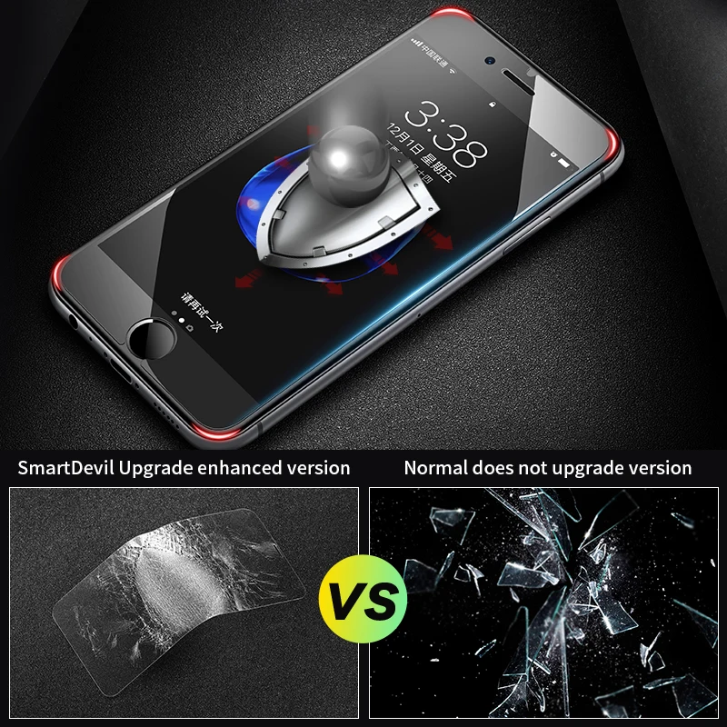 Закаленное стекло SmartDevil для iPhone 6 6s Plus 7 plus 8 X защитная пленка полное покрытие