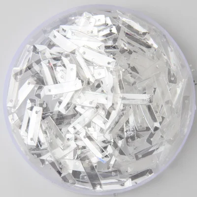 White Crystal 2000 шт./лот 3x14 мм прямоугольная чашка свободные блестки для обуви, кепки и одежды Швейные материалы для украшения/свадебные аксессуары для красоты - Цвет: White Crystal