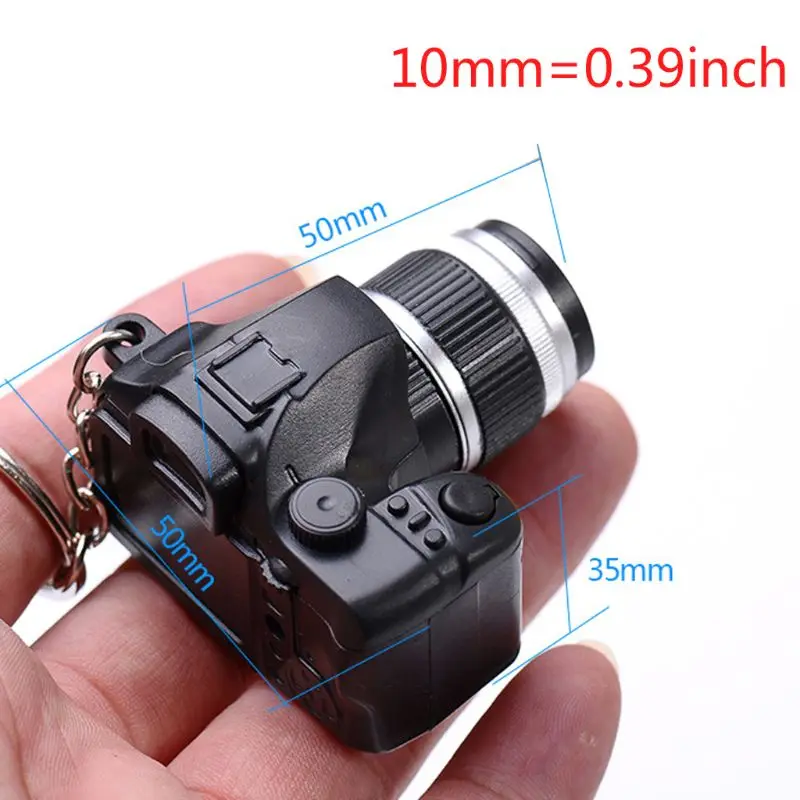 Creative Super Mini Sound Camera LED Keychain Pendant Cute DIY Art Craft Plastic Key Ring Decor New Year Valentine Birthday Gift