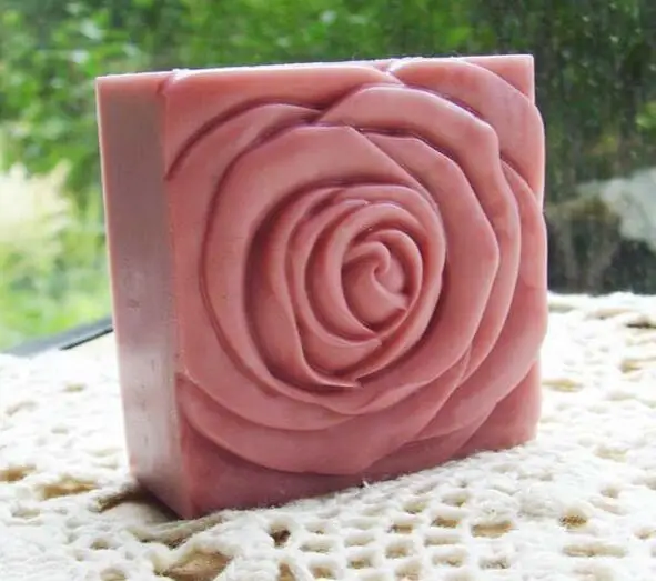 4 шт. Цветочная форма для мыла силиконовая формы ручной работы квадратный