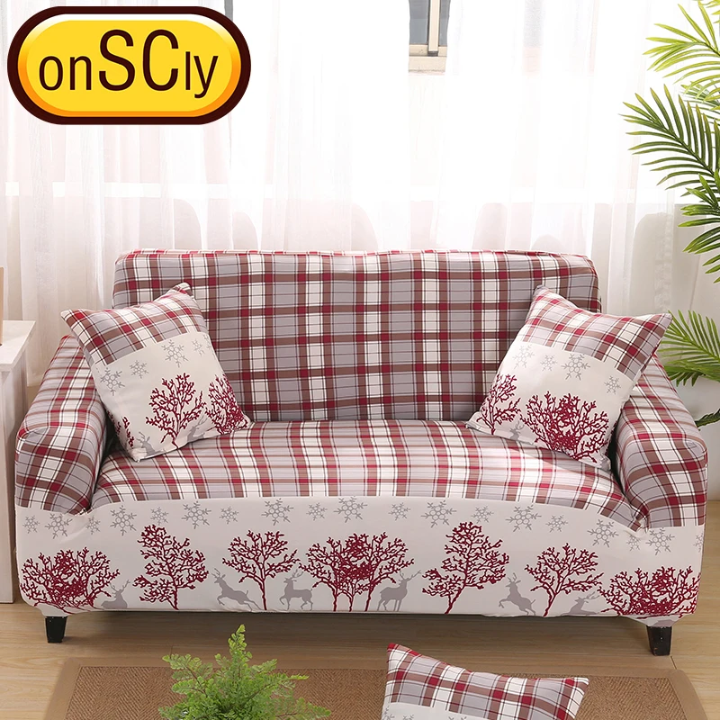Elk Red Grid протектор чехол на диван Slipcover мебель диване Крышка для дивана Чехлы