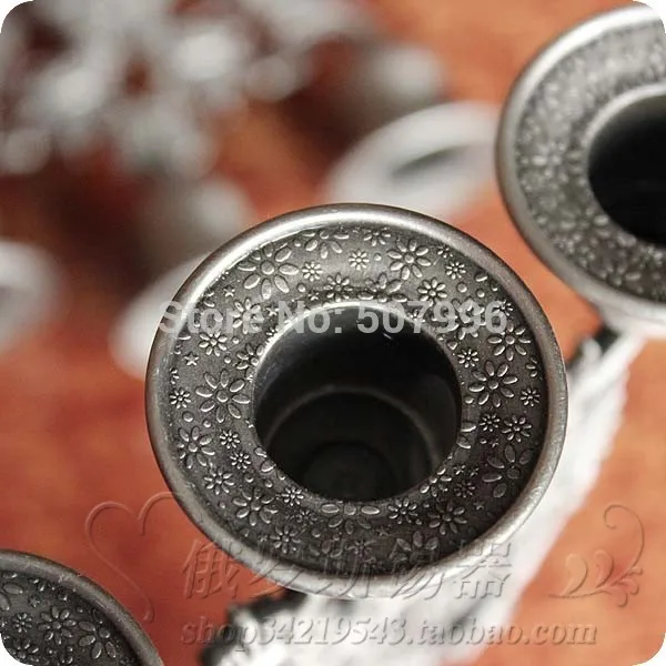 Россия Винтаж мусс 3 руки металлические оловянные свечи настольные подсвечники