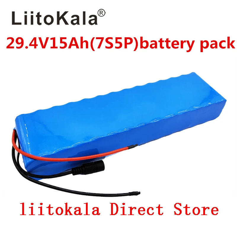 LiitoKala 7S5P 29 4 v 15Ah электрический велосипед мотор ebike скутер 24v литий ионный