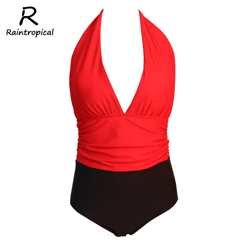 Женский купальник с высокой талией винтажный купальный костюм открытой спиной