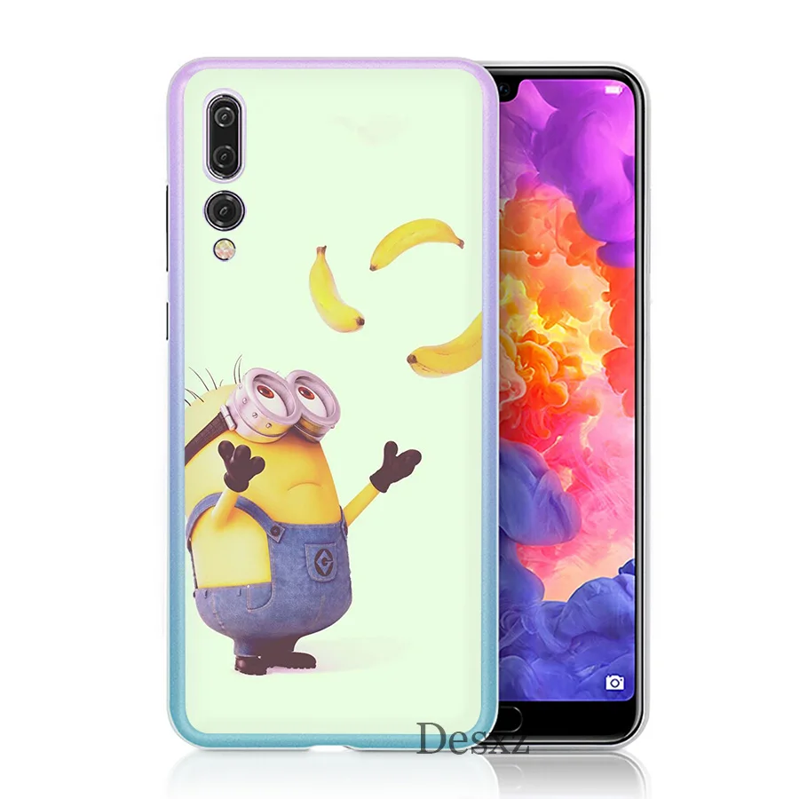 Чехол для мобильного телефона миньон банан милый аниме уникальный Huawei P Smart P8 P9 P10